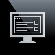 Computer Monitor icon on a black background - CoreSeries N189