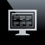 Computer Monitor icon on a black background - CoreSeries N191