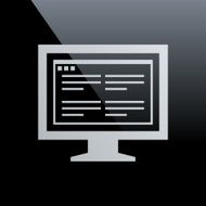 Computer Monitor icon on a black background - CoreSeries N192