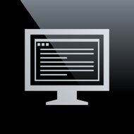 Computer Monitor icon on a black background - CoreSeries N193