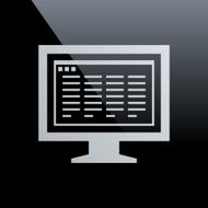 Computer Monitor icon on a black background - CoreSeries N194