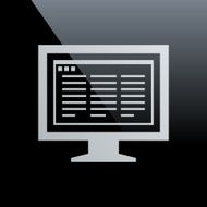 Computer Monitor icon on a black background - CoreSeries N195