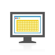 Computer Monitor icon on a white background - ColorSeries N174