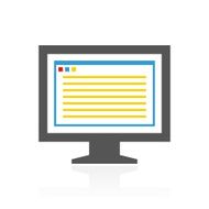 Computer Monitor icon on a white background - ColorSeries N196