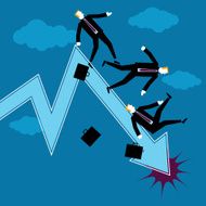 Businessmen Falling Down