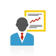 Businessman icon on a white background - Color Series