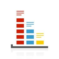 Bar Graph icon on a white background - ColorSeries