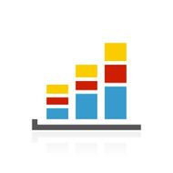 Bar Graph icon on a white background - ColorSeries N3