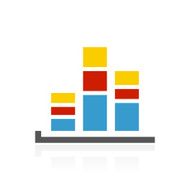 Bar Graph icon on a white background - ColorSeries N4