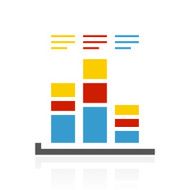 Bar Graph icon on a white background - ColorSeries N7