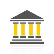 Bank icon on a white background - ColorSeries