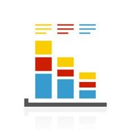 Bar Graph icon on a white background - ColorSeries N8