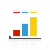 Bar Graph icon on a white background - ColorSeries N9