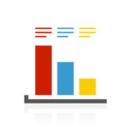 Bar Graph icon on a white background - ColorSeries N11
