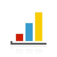 Bar Graph icon on a white background - ColorSeries N12
