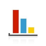 Bar Graph icon on a white background - ColorSeries N14
