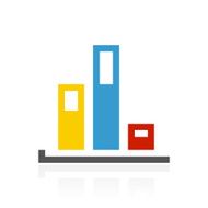 Bar Graph icon on a white background - ColorSeries N16