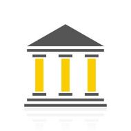 Bank icon on a white background - ColorSeries N2