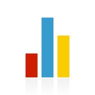 Bar Graph icon on a white background - ColorSeries N18