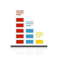 Bar Graph icon on a white background - ColorSeries N19