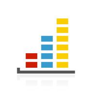 Bar Graph icon on a white background - ColorSeries N20