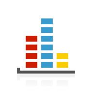 Bar Graph icon on a white background - ColorSeries N21