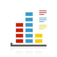 Bar Graph icon on a white background - ColorSeries N24