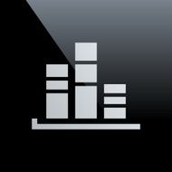 Bar Graph icon on a black background - CoreSeries