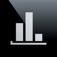 Bar Graph icon on a black background - CoreSeries N4