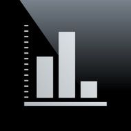 Bar Graph icon on a black background - CoreSeries N7