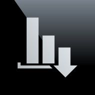 Bar Graph icon on a black background - CoreSeries N8