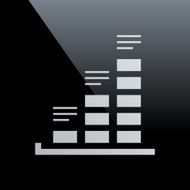 Bar Graph icon on a black background - CoreSeries N9