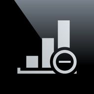 Bar Graph icon on a black background - CoreSeries N11