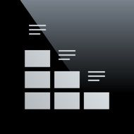 Bar Graph icon on a black background - CoreSeries N12