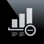Bar Graph icon on a black background - CoreSeries N16
