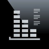 Bar Graph icon on a black background - CoreSeries N17