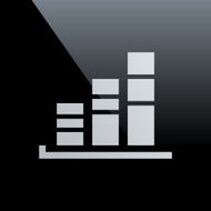 Bar Graph icon on a black background - CoreSeries N18