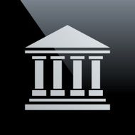 Bank icon on a black background - CoreSeries