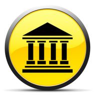 Bank icon on a round button - CurveSeries