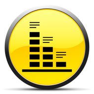 Bar Graph icon on a round button - CurveSeries N37