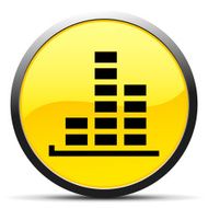 Bar Graph icon on a round button - CurveSeries N40