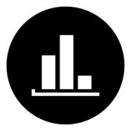 Bar Graph icon on a round button - DimSeries N4