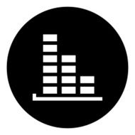 Bar Graph icon on a round button - DimSeries N5