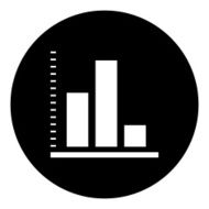 Bar Graph icon on a round button - DimSeries N7