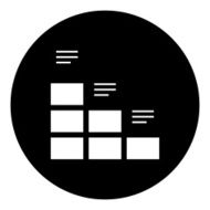 Bar Graph icon on a round button - DimSeries N13