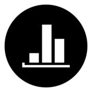 Bar Graph icon on a round button - DimSeries N31