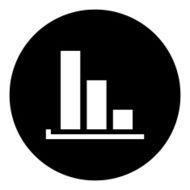 Bar Graph icon on a round button - DimSeries N32