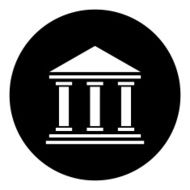 Bank icon on a round button - DimSeries