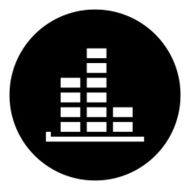 Bar Graph icon on a round button - DimSeries N40