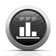 Bar Graph icon on a round button - ElectSeries N29